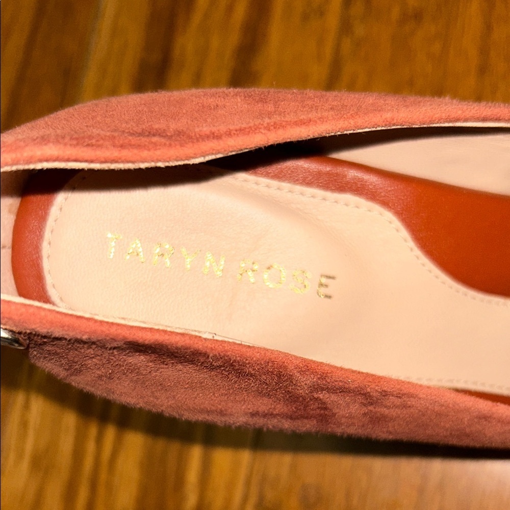 Taryn Rose Terracotta Suede Pointed Toe Heels Size 8 Comfort Pumps - Picture 6 of 10